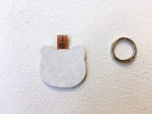 カラビナ付き猫キーホルダー